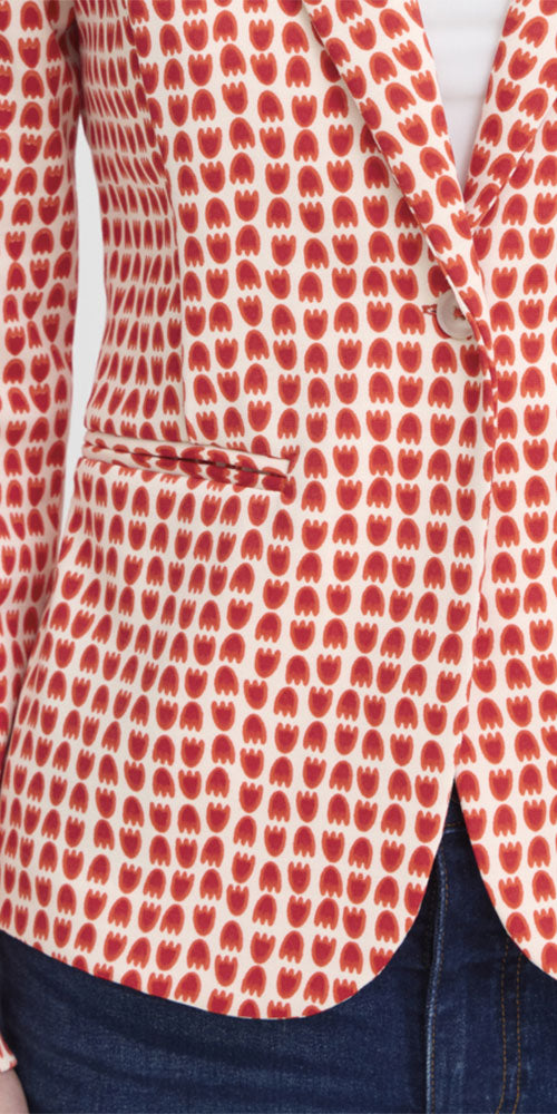 Ichi Ponte Knit Blazer, stacked tulip