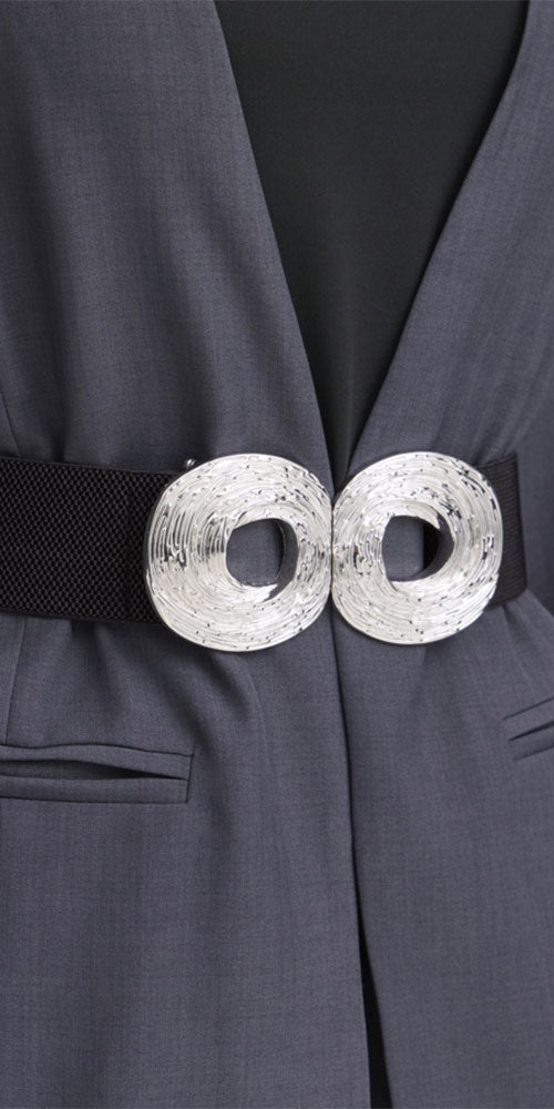 Ichi Stretch Silver Ring Belt