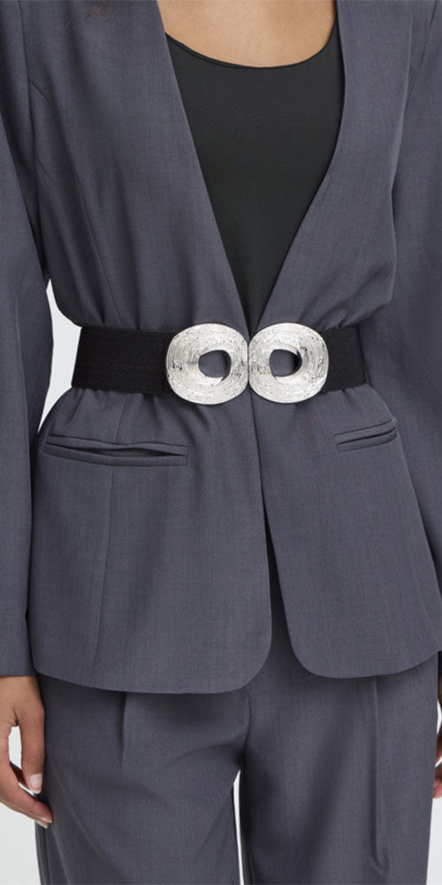 Ichi Stretch Silver Ring Belt