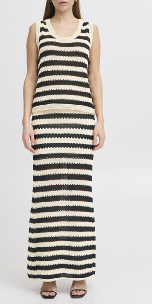 Ichi Striped Knit Tank