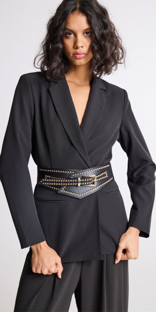 Ichi Wide Studded Belt