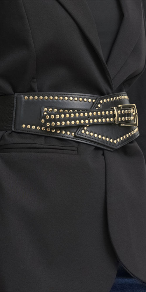 Ichi Wide Studded Belt
