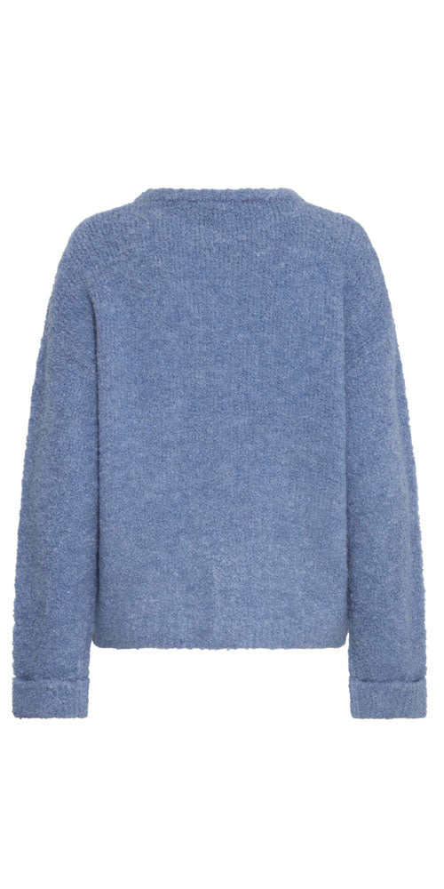 Ichi Teddy Fleece Sweater, blue