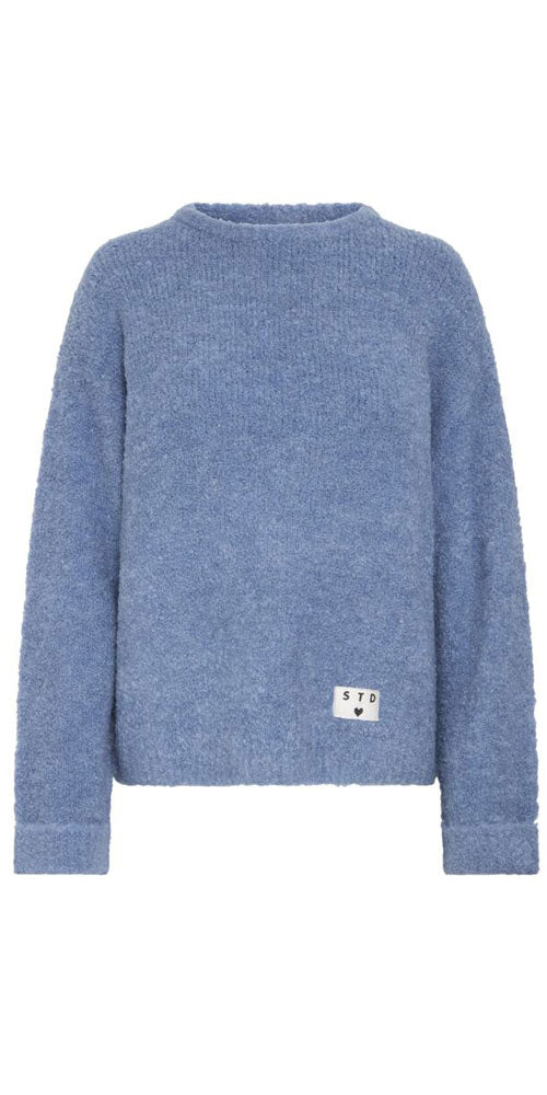 Ichi Teddy Fleece Sweater, blue