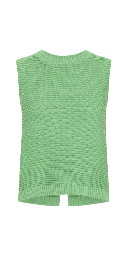 Ichi Tie Back Sweater Vest, green