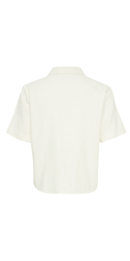 Ichi Tie Front Shirt, white