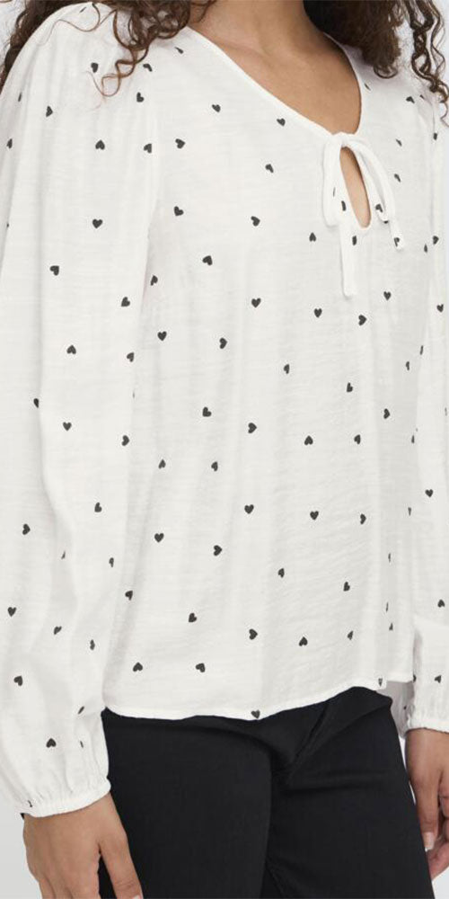 Ichi Tiny Hearts Blouse