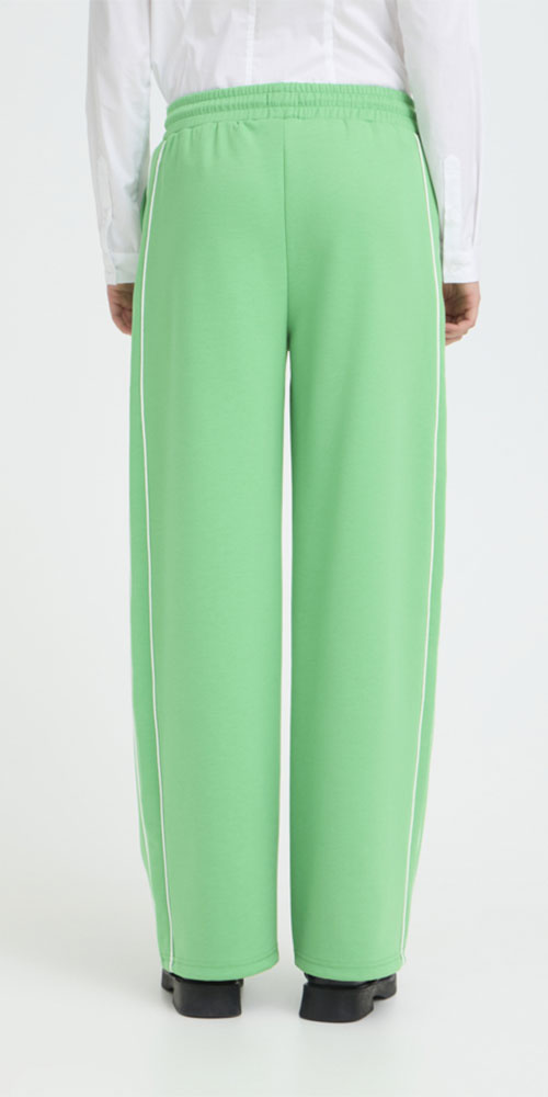 Ichi Sporty Track Pants, kelly green