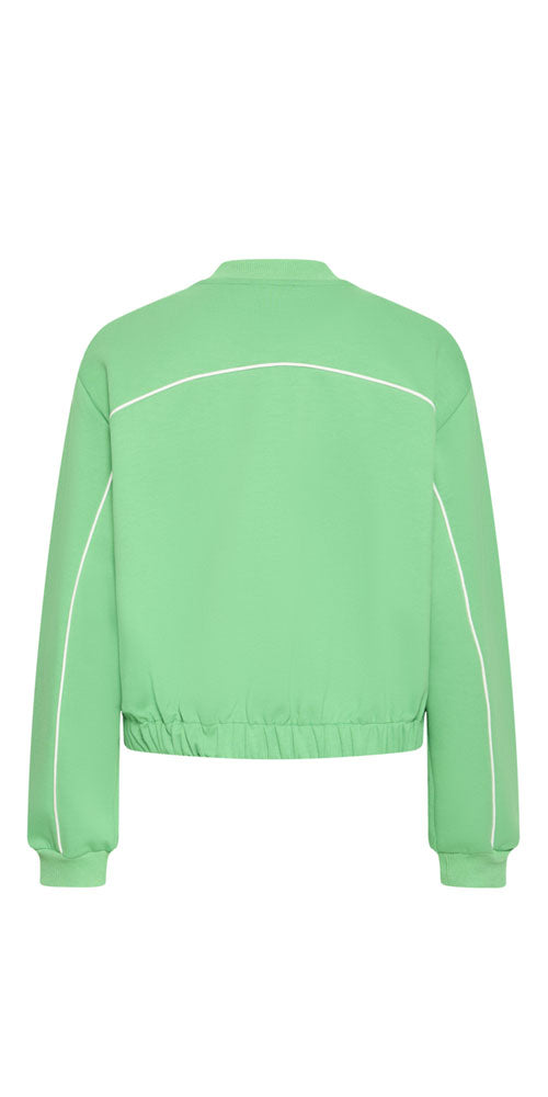 Ichi Sporty Track Jacket, kelly green