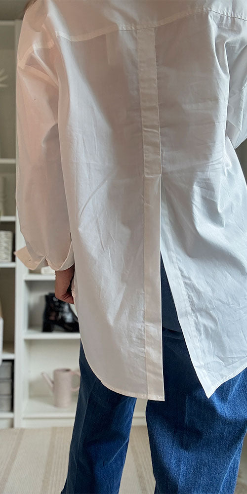 Ichi Vented Button Up Shirt, white