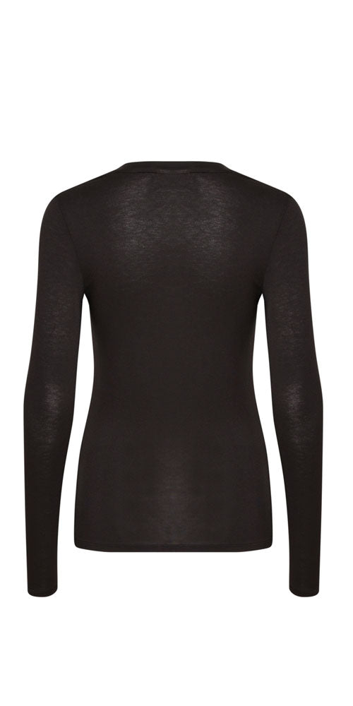 Ichi Viscose Jersey Top, black