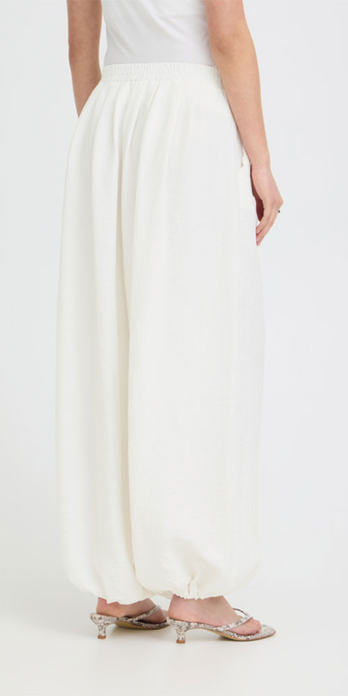 Ichi Voluminous Balloon Pants, white