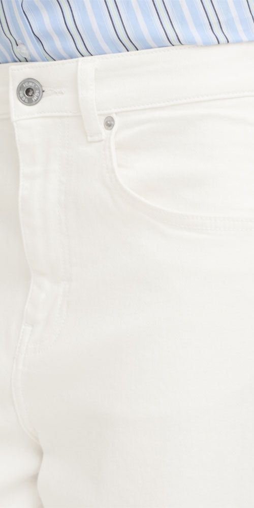Ichi Darted Barrel Jeans, white