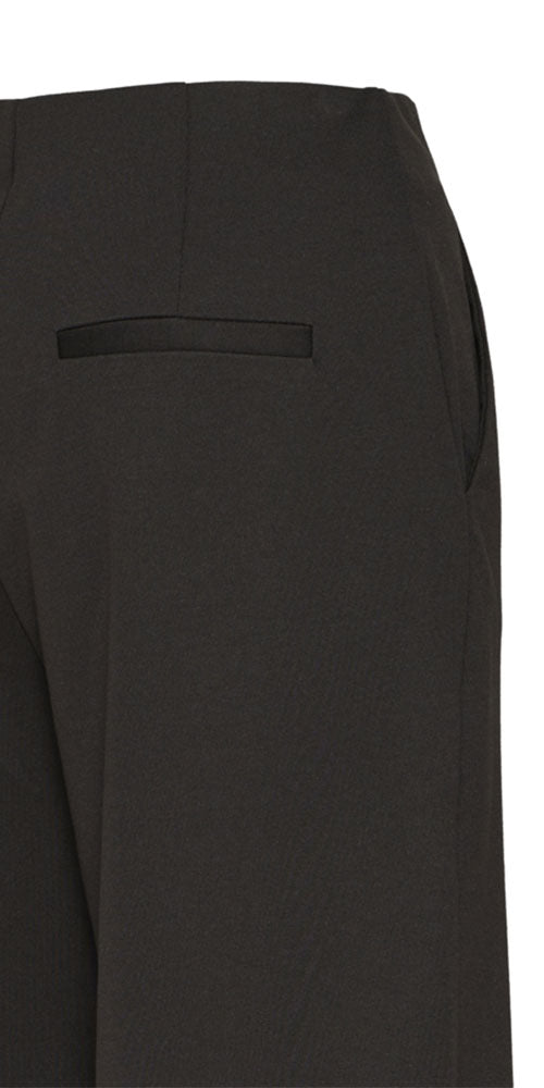 Ichi Wide Leg Ponte Pants, black