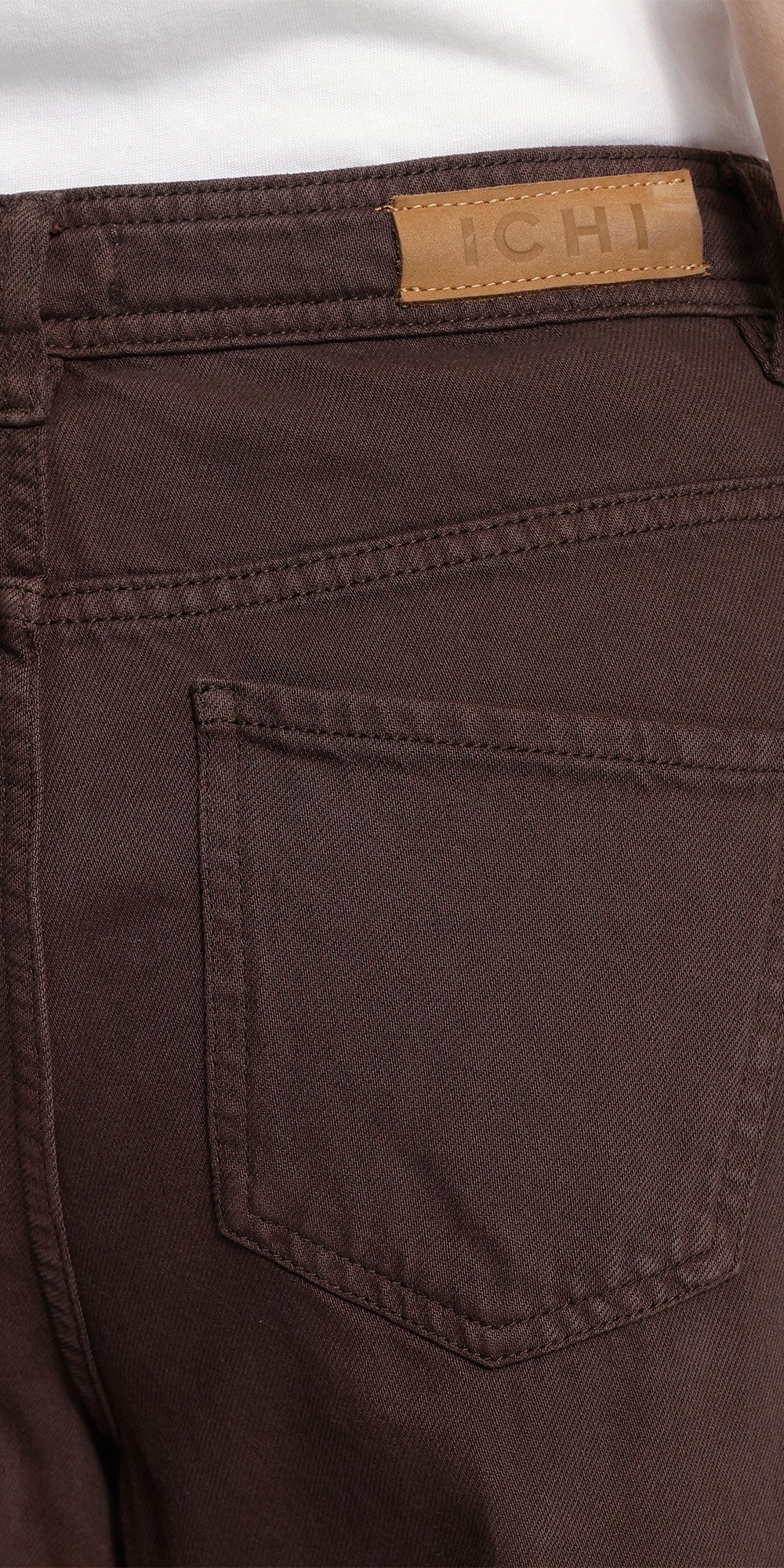 Ichi Wide Leg Jeans, russet brown