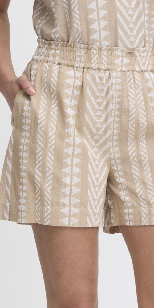 Ichi Woven Ikat Shorts