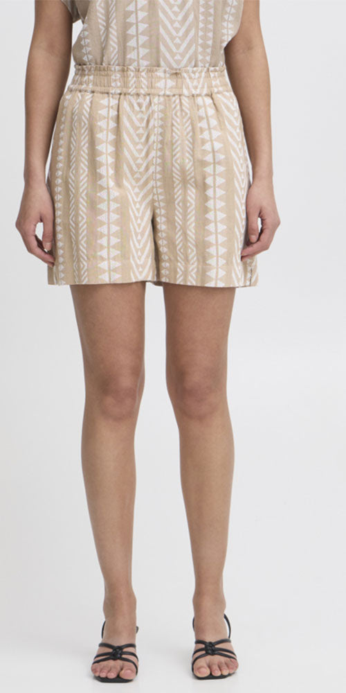 Ichi Woven Ikat Shorts