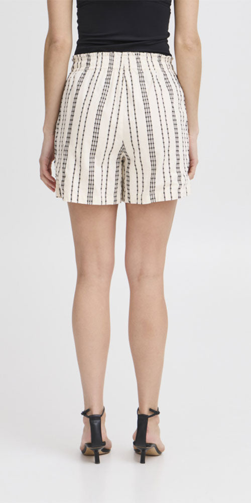 Ichi Woven Stripe Shorts