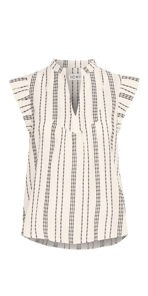 Ichi Woven Stripe Blouse