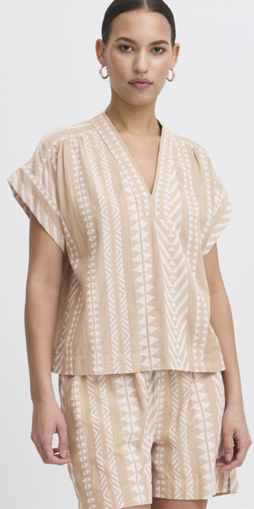 Ichi Woven Ikat Top
