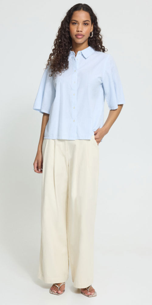 Ichi Tie Detail Button Shirt