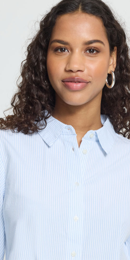 Ichi Tie Detail Button Shirt