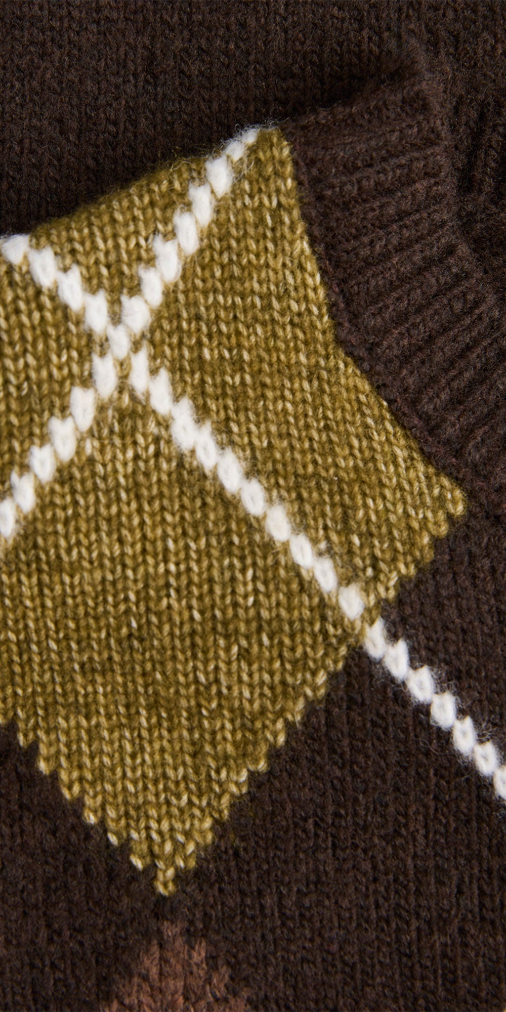 JJXX Argyle Sweater, brown/moss