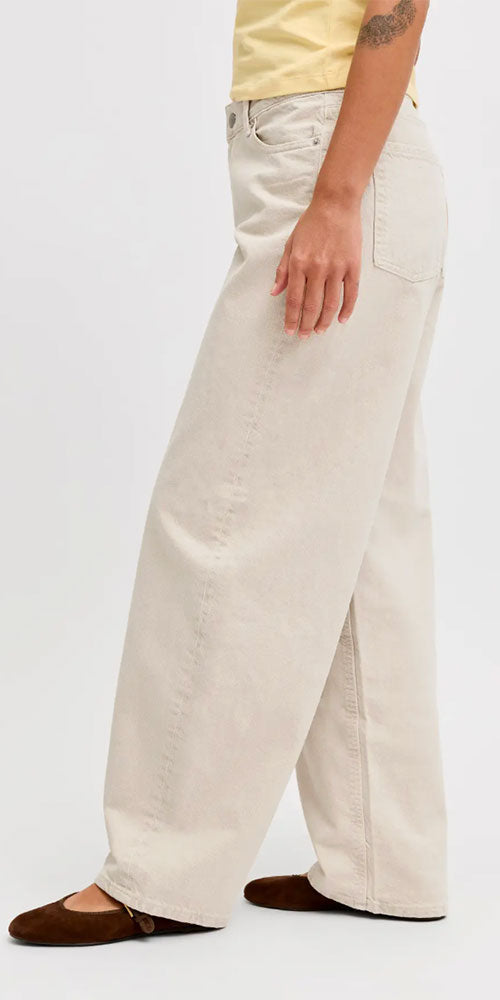 JJXX Barrel Leg Jeans, ecru