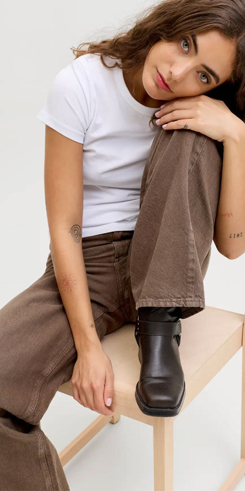 JJXX Wide Leg Jeans, faded chocolate