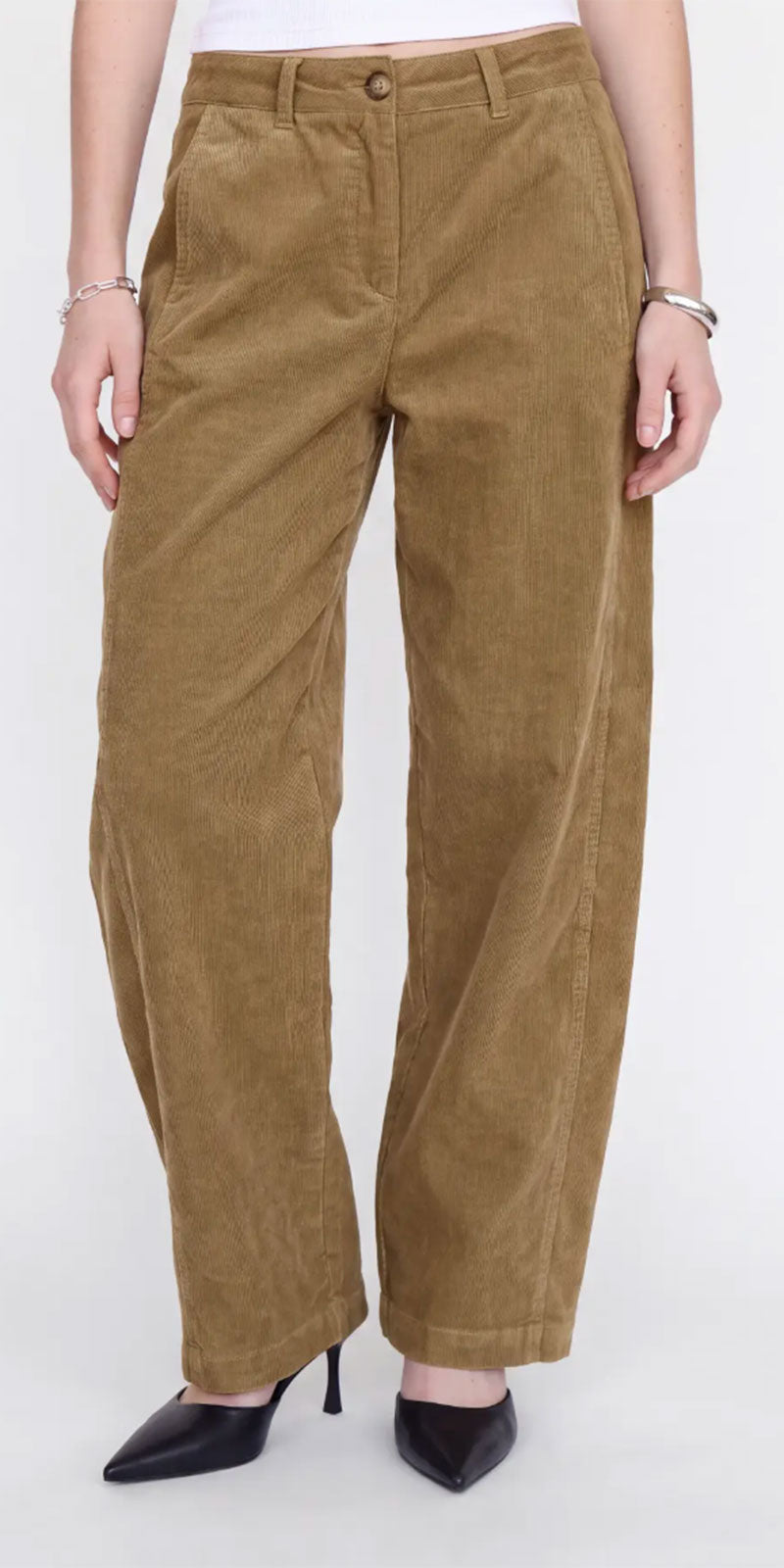 JJXX Corduroy Barrel Pants, oak