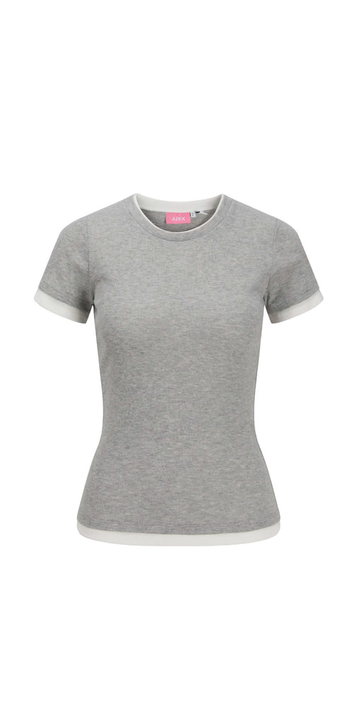 JJXX Layered Look Tee, grey
