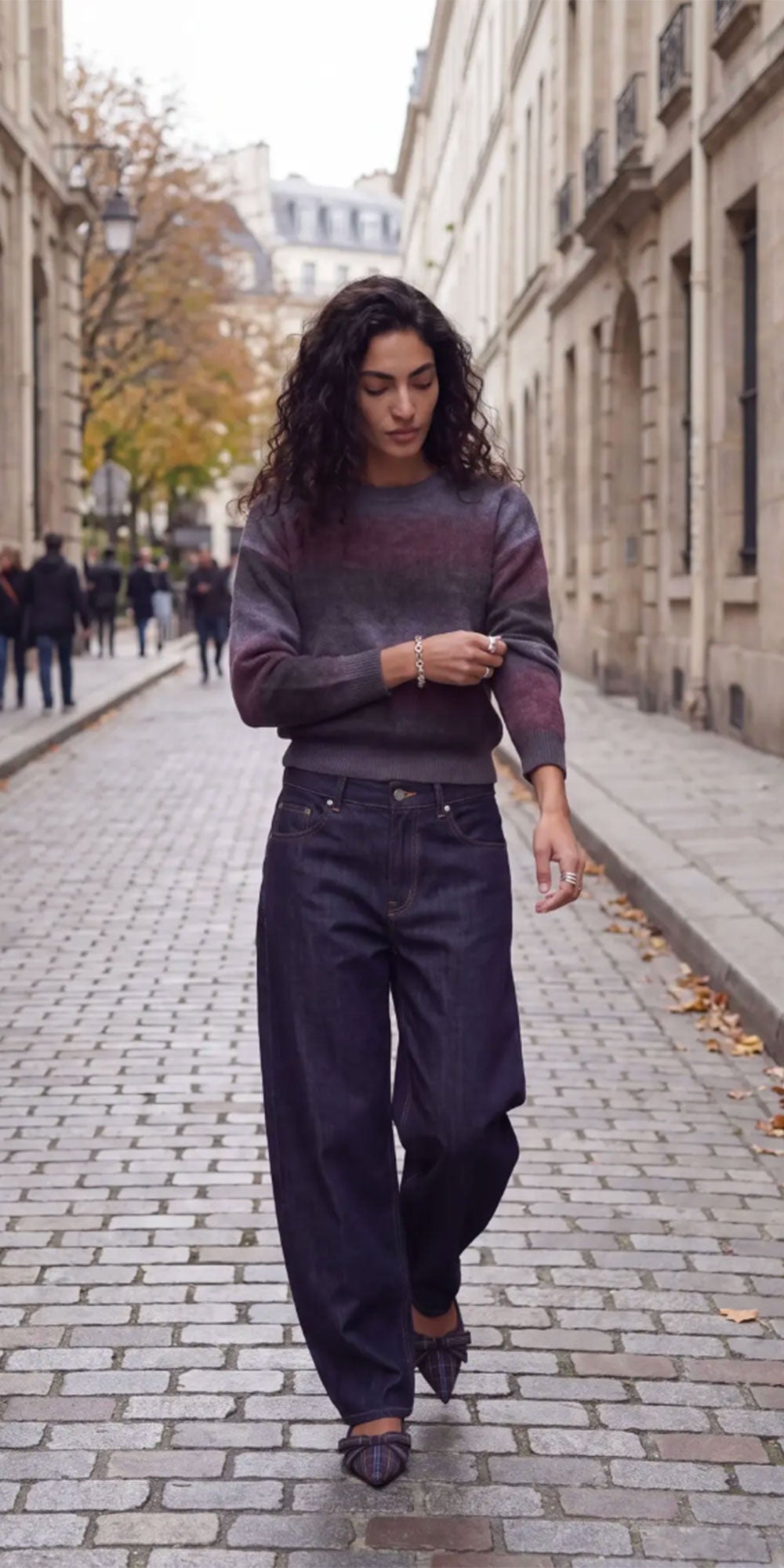 JJXX Ombré Crew Neck Sweater, blue mix