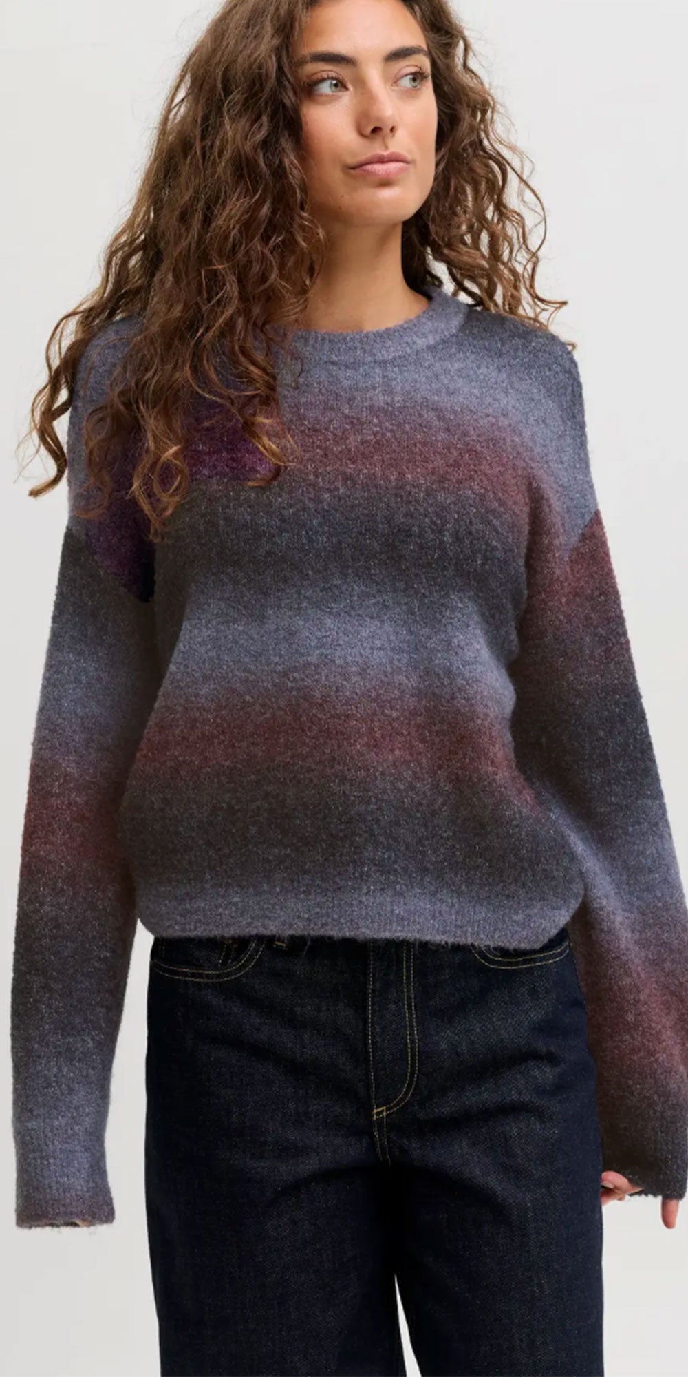 JJXX Ombré Crew Neck Sweater, blue mix