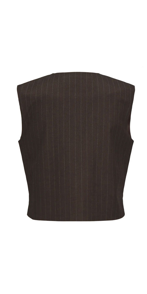JJXX Pinstripe Vest, brown