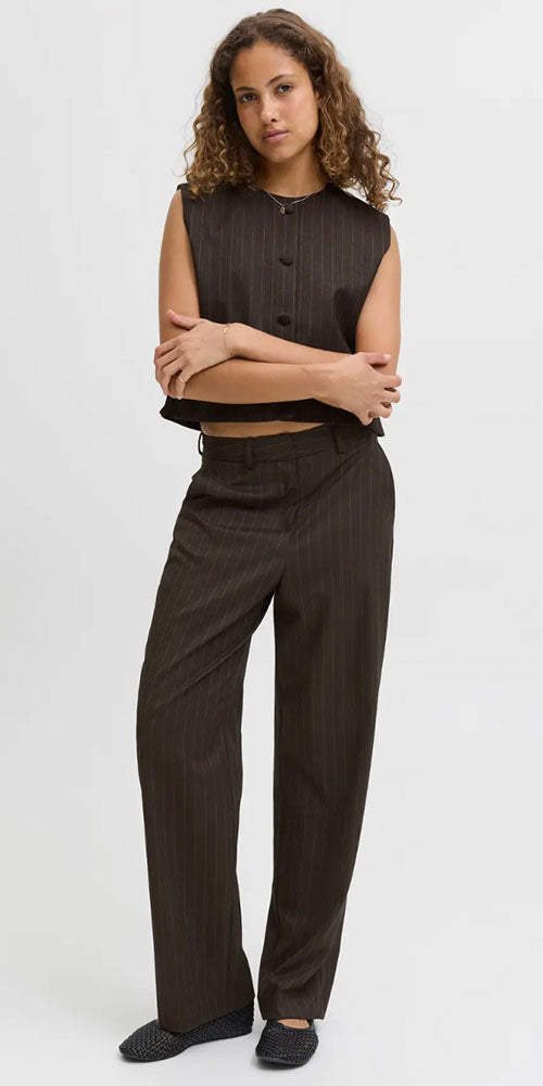 JJXX Pinstripe Vest, brown