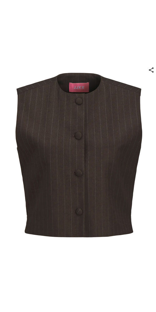 JJXX Pinstripe Vest, brown