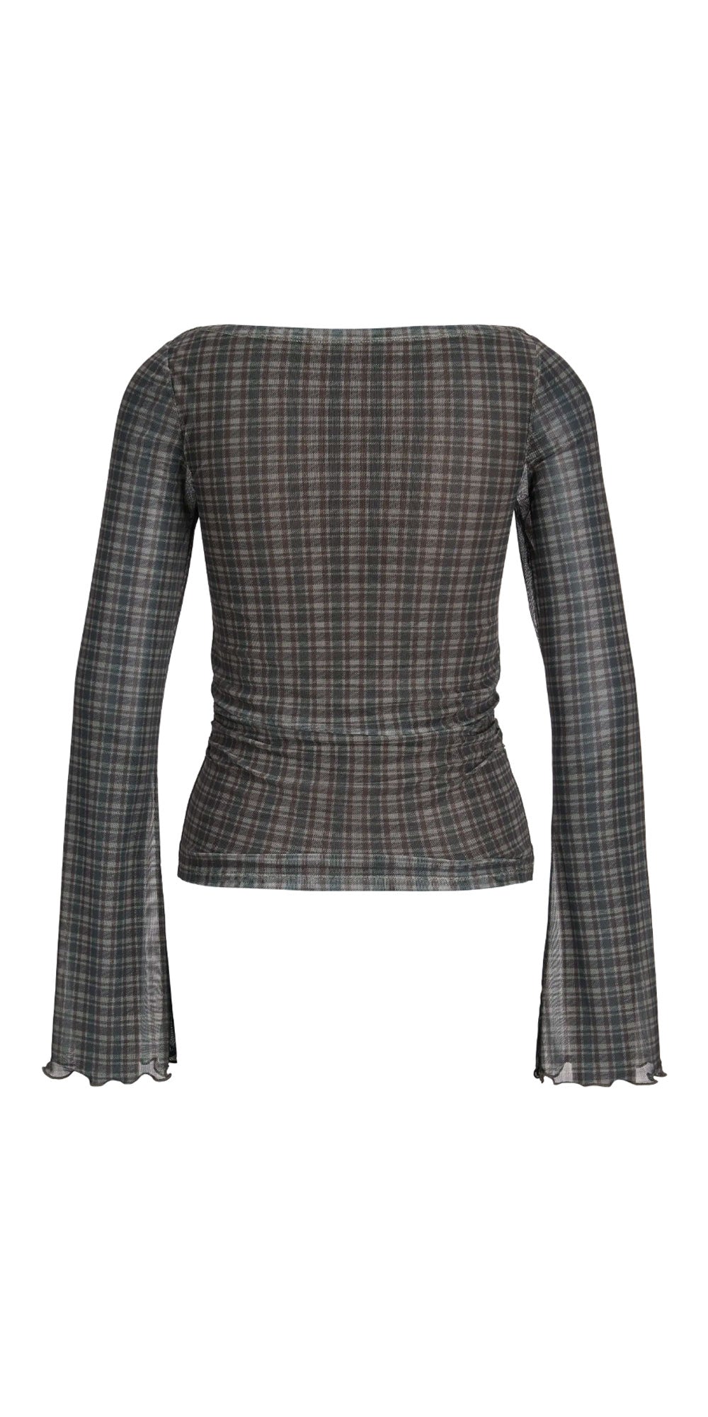 JJXX Plaid Mesh Top