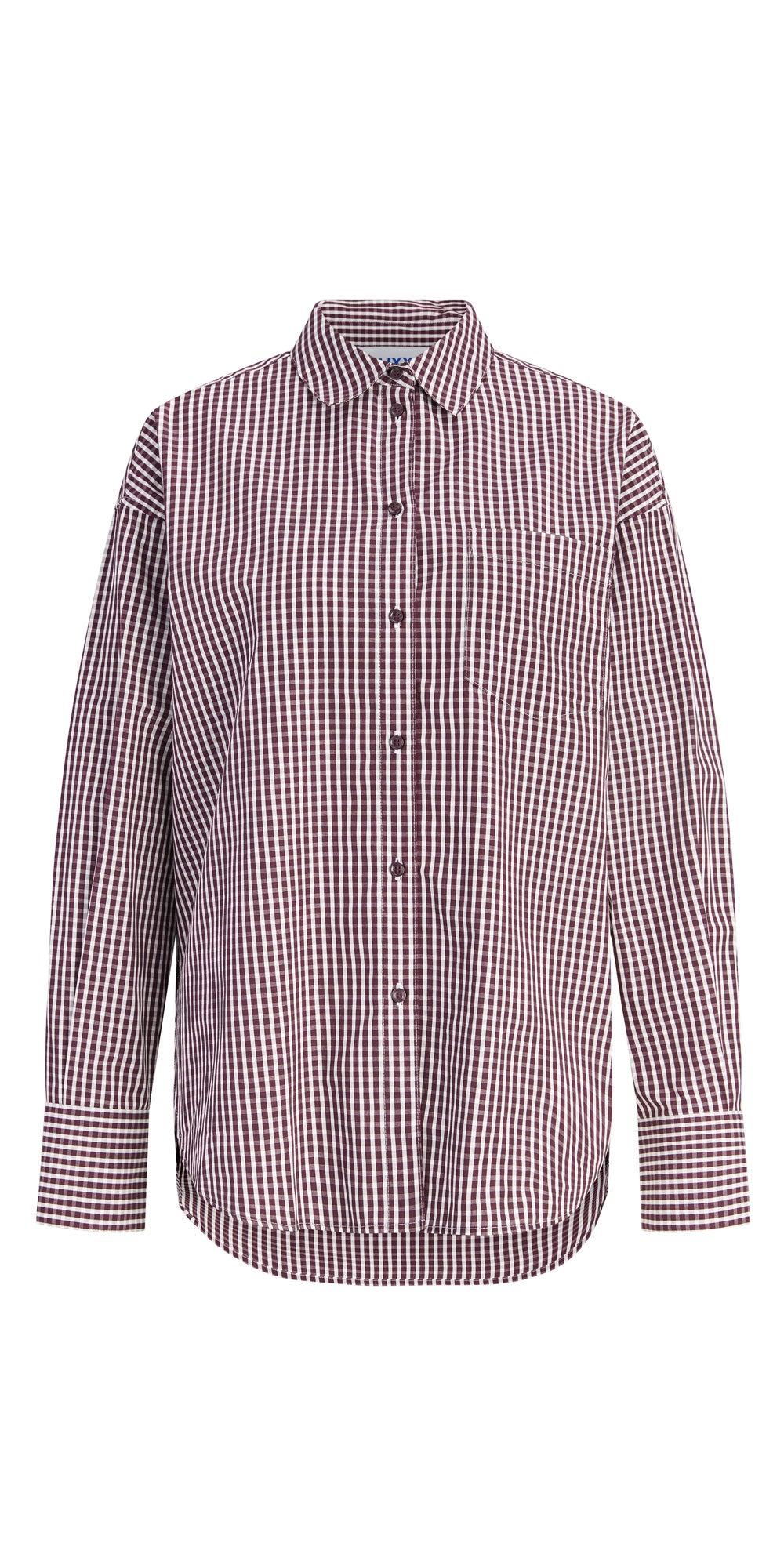 JJXX Poplin Check Shirt, winetasting