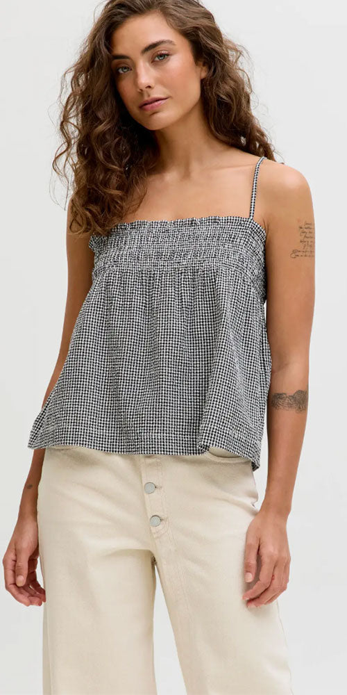 JJXX Seersucker Gingham Top