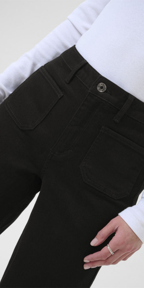 Kaffe High Waist Sailor Jeans, black