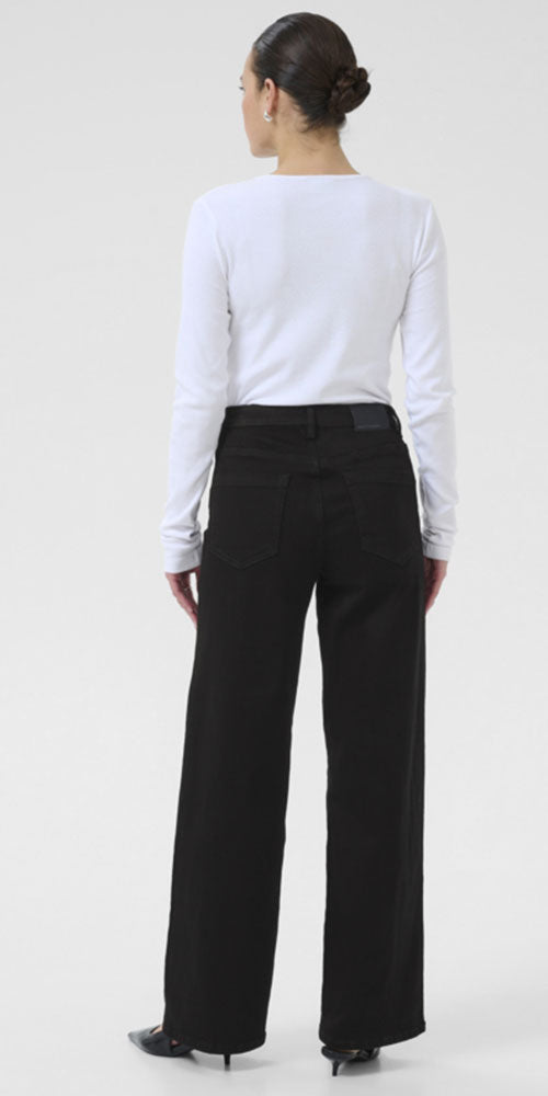 Kaffe High Waist Sailor Jeans, black