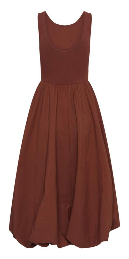 Kaffe Sleeveless Bubble Dress, henna