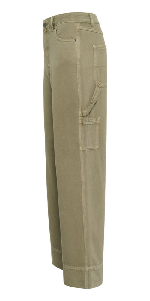 Kaffe Twill Cargo Pants, sage green
