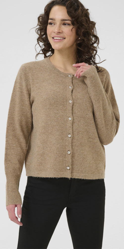 Kaffe Modern Cardy, coconut