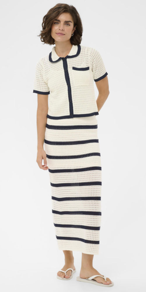 Kaffe Contrast Polo Cardy