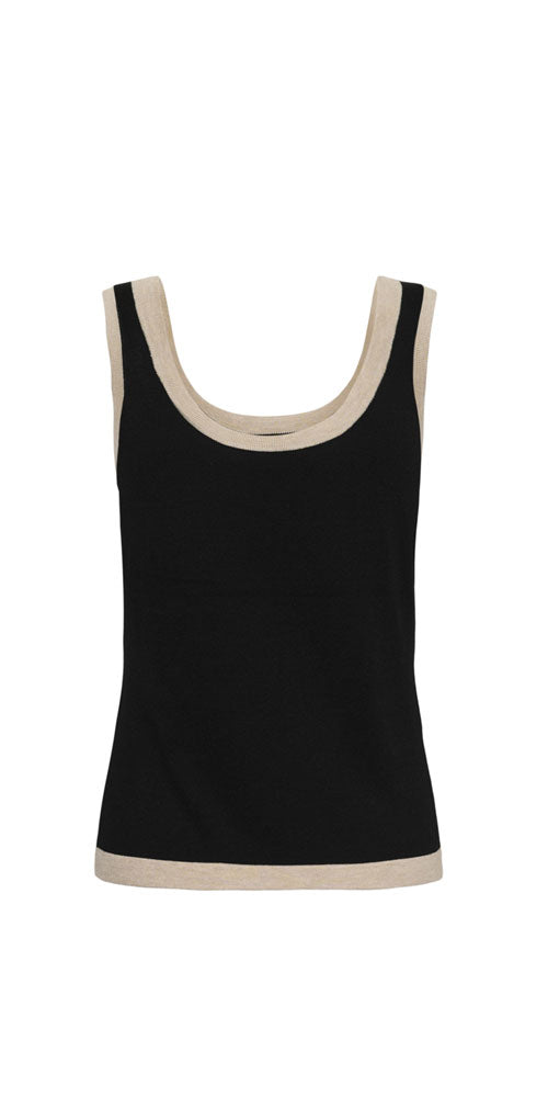Kaffe Contrast Trim Knit Tank