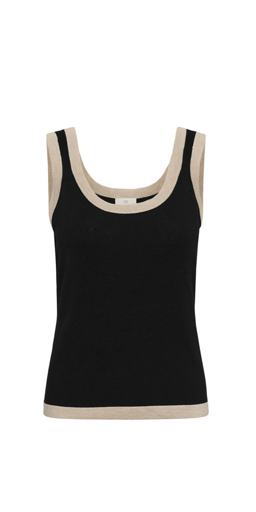 Kaffe Contrast Trim Knit Tank
