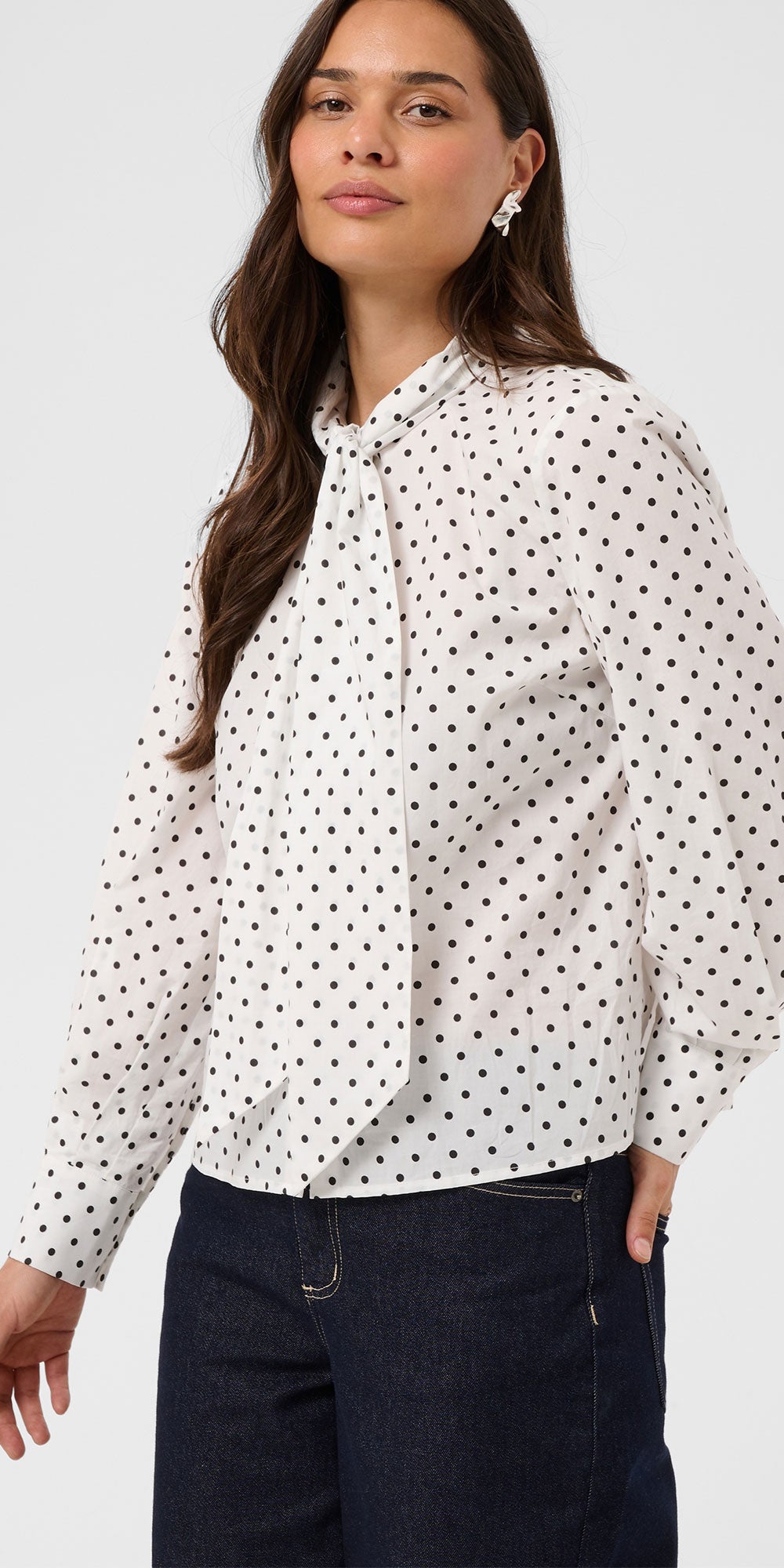 Kaffe Cotton Polka Dot Blouse