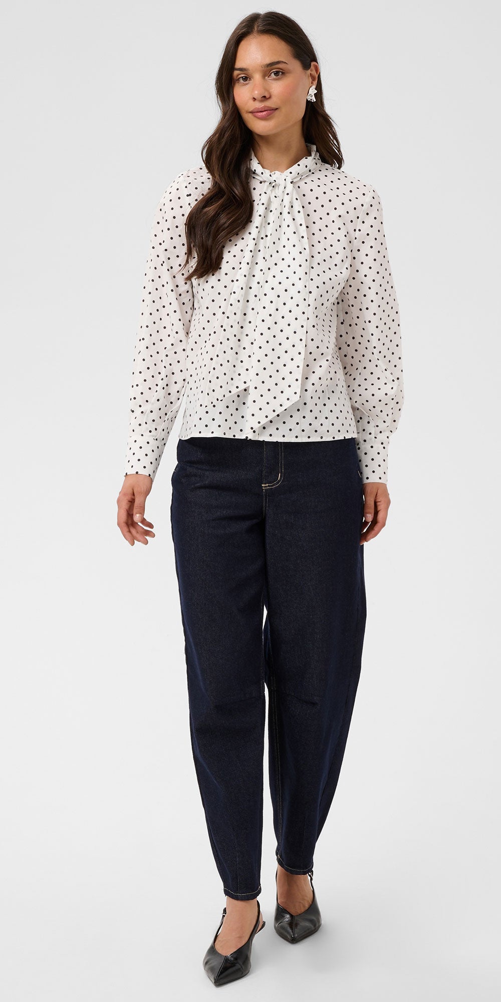 Kaffe Cotton Polka Dot Blouse