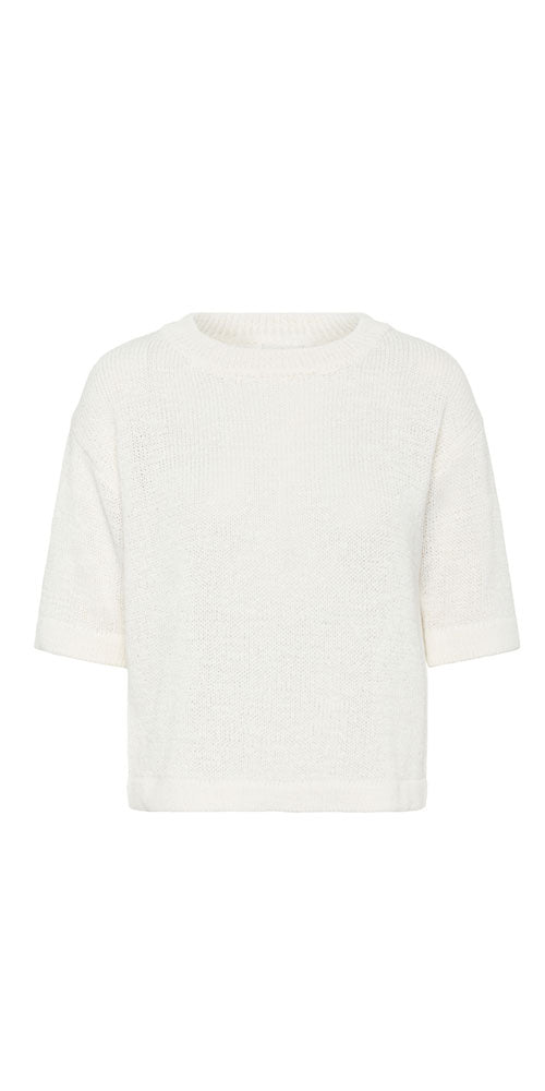 Kaffe Cotton Knit Short Sleeve Sweater
